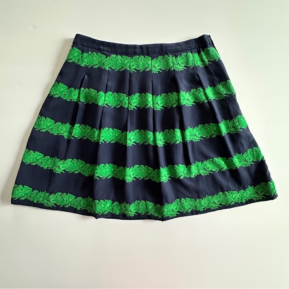 J.Crew Navy Silk Mini Skirt Size 6 Y2K Style - Picture 3 of 15